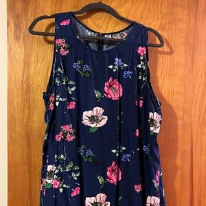 Blue floral old navy dress size xxl